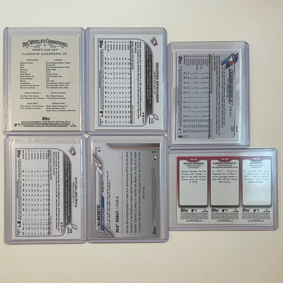 Lot of 6 Toronto Blue Jays Topps MLB Baseball Cards - Picture 2 of 8